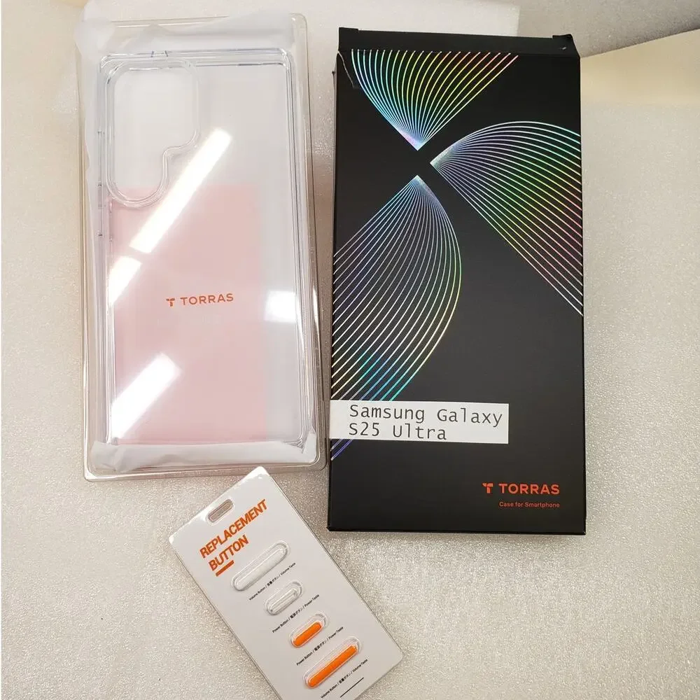 TORRAS Clear Case for Samsung Galaxy S25 Ultra with Replacement Buttons